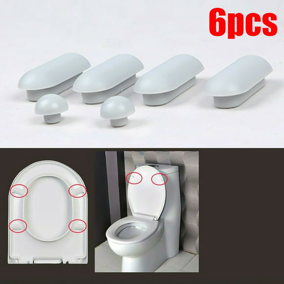 1-Set Toilet Seat Cushion Buffer White Rubber Pad Toilet Lid Buffers-Accessories